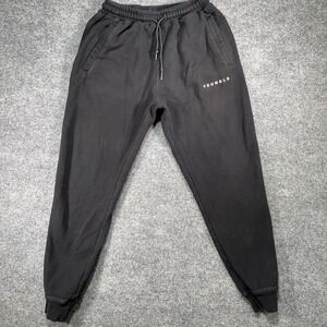 YoungLA Jogger Sweatpants Mens Small Black Drawstring Graphic Streetwear